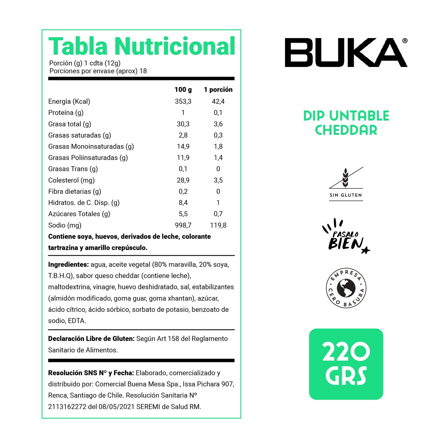 Dip Untable Cheddar 220g