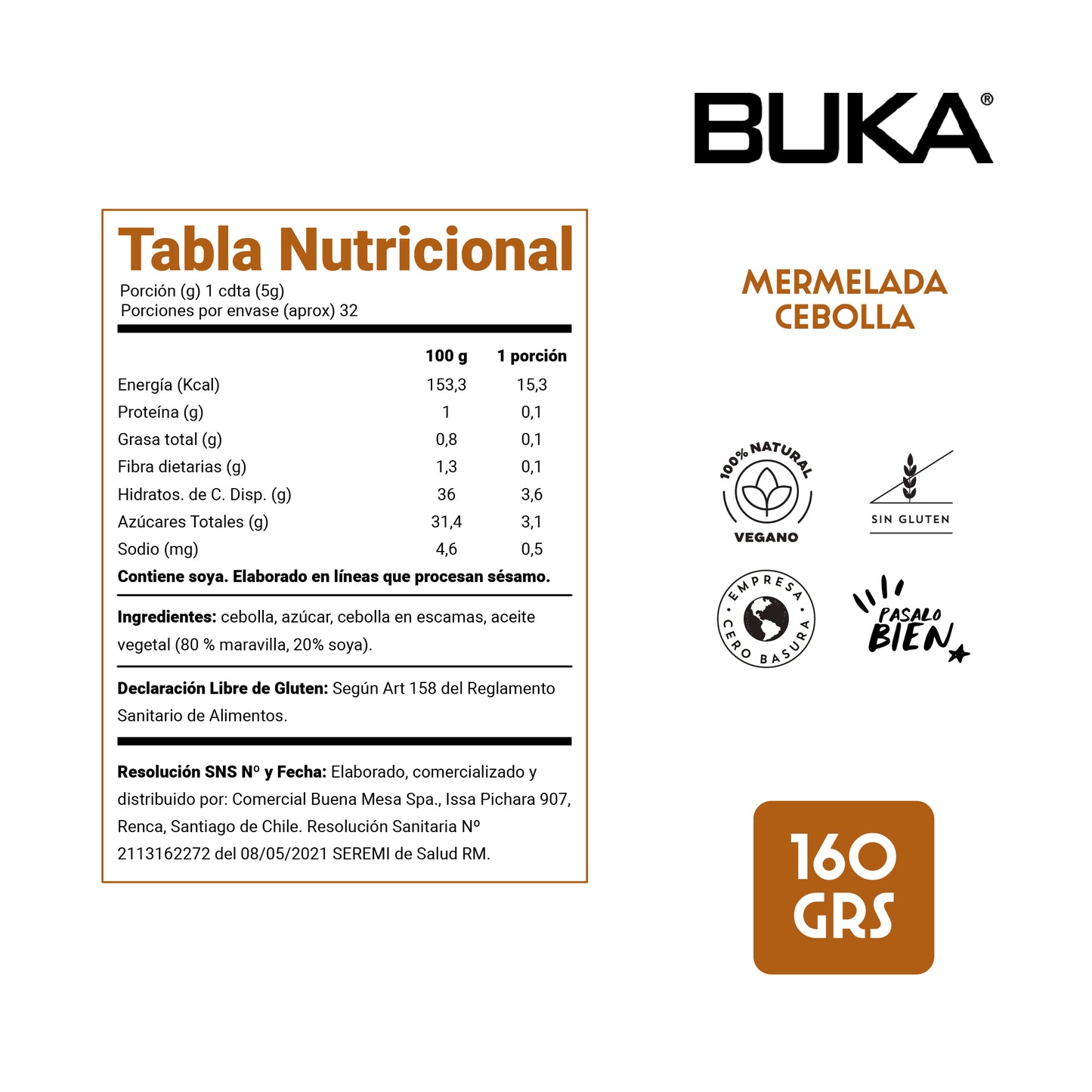 Mermelada de Cebolla 160g