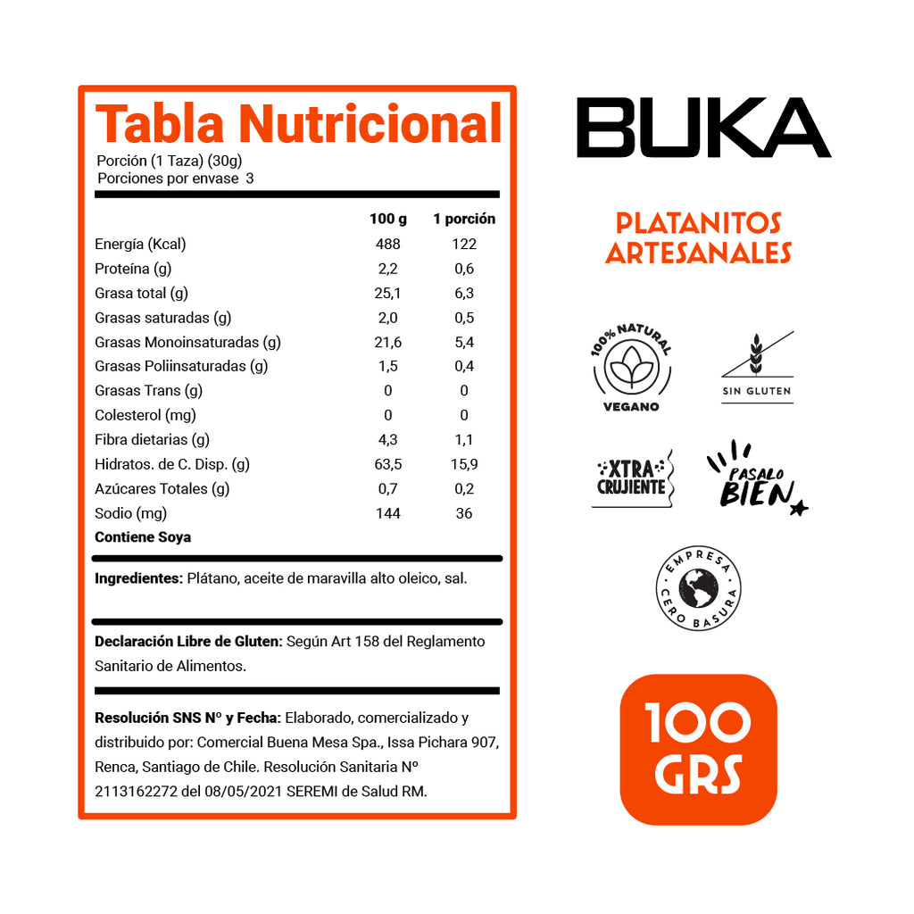 Platanitos Artesanales 100g