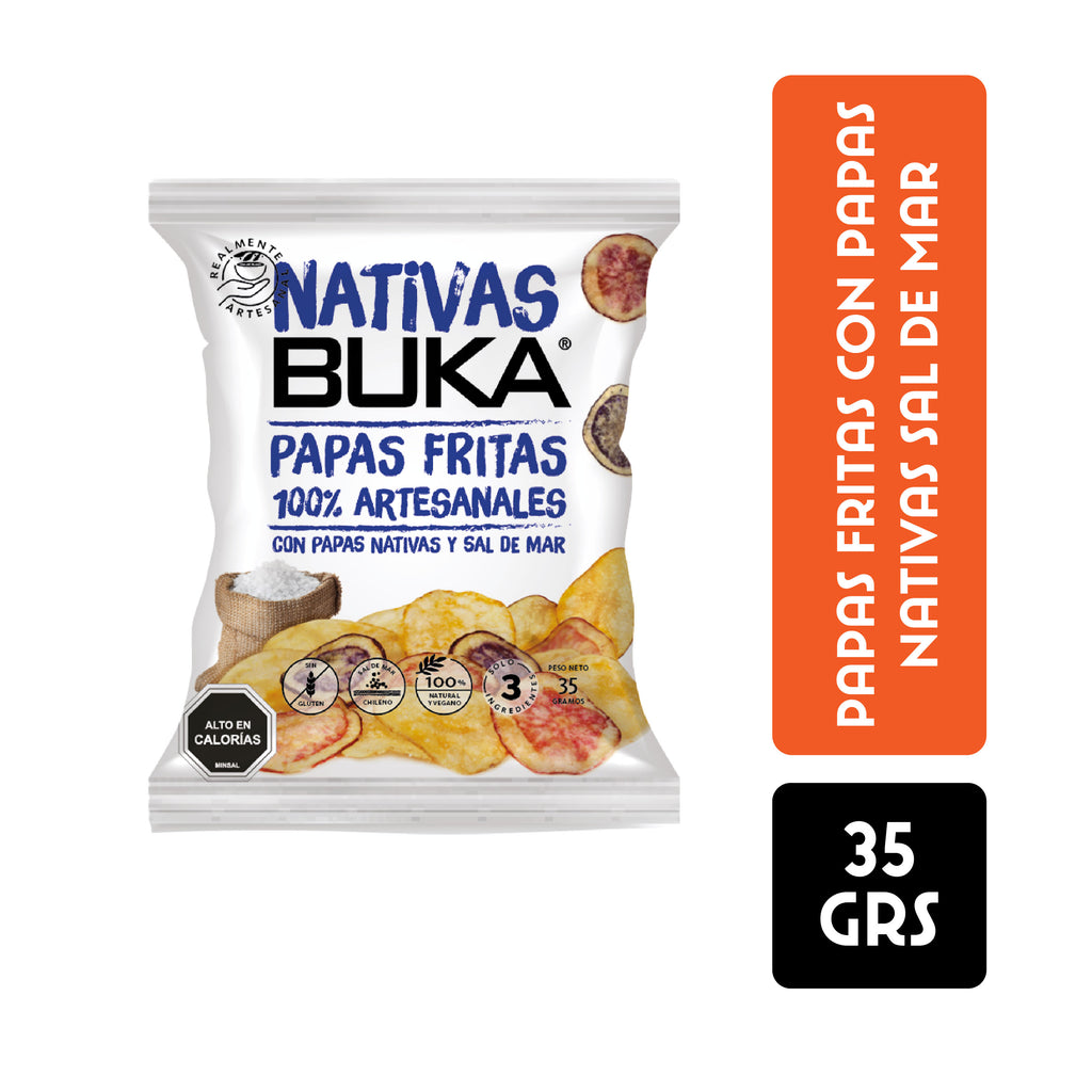 Papas Fritas con Papas Nativas Sal de Mar 35g