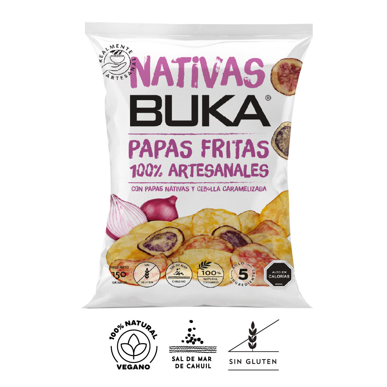 Papas Fritas con Papas Nativas Cebolla Caramelizada 150g