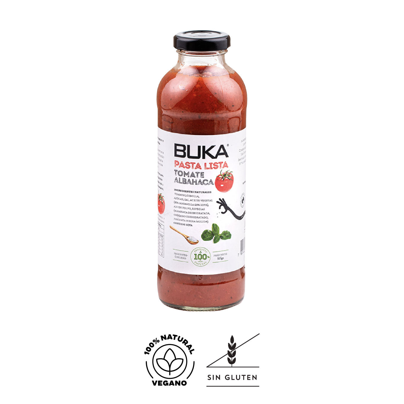 Pasta de Tomate Albahaca 515g